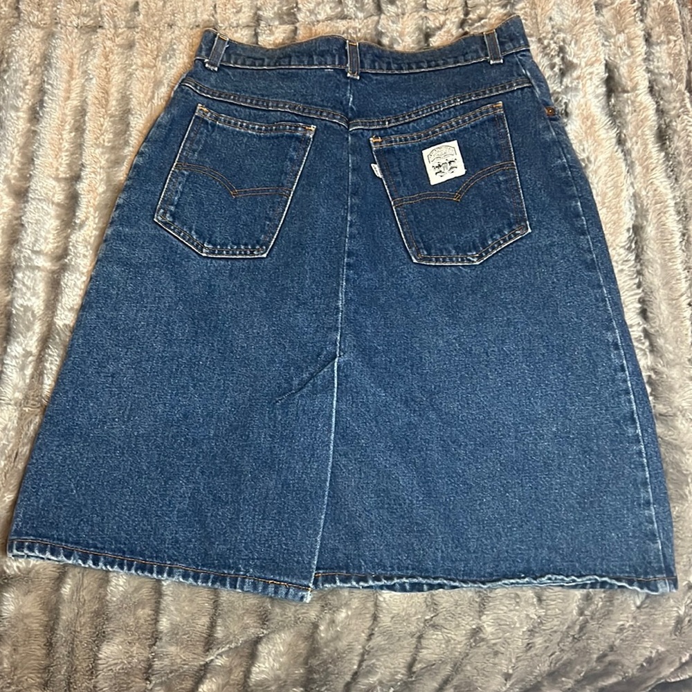 Vintage Levi’s denim white tab skirt